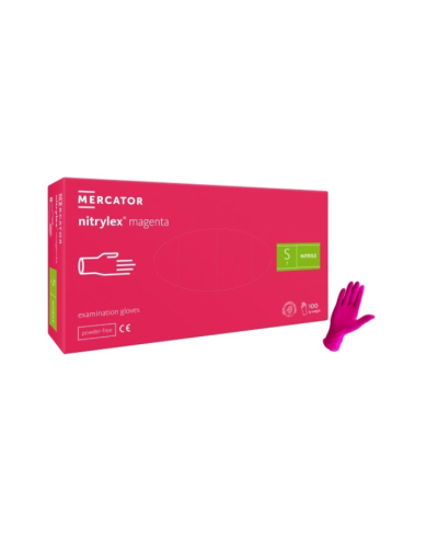 Guantes "S" Rosa Magenta 100und  Nitrilex