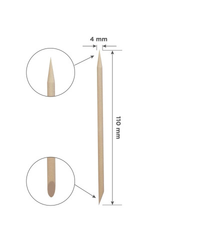 Palillo De Naranjo STALEKS PRO Para Manicura 110 Mm (100 Pcs)