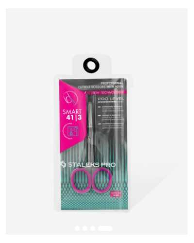 Tijeras para cutícula, punta doblada, STALEKS SMART 41/3