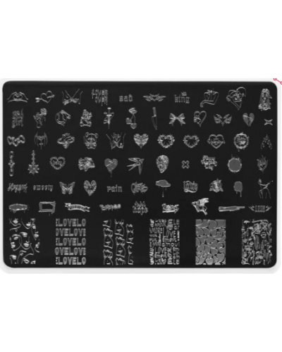Placa Love 2 stamping  70 diseños