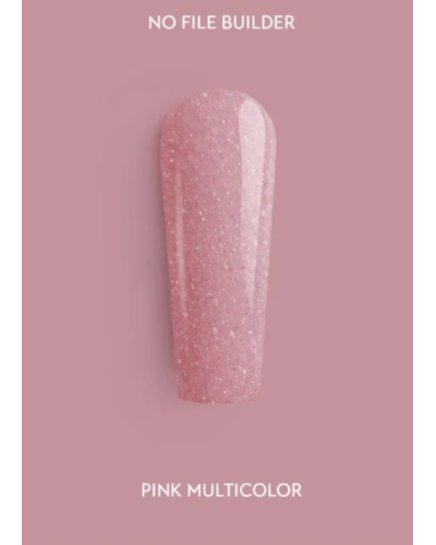Pink Multicolor No File Builder - gel sin limado - 15 G