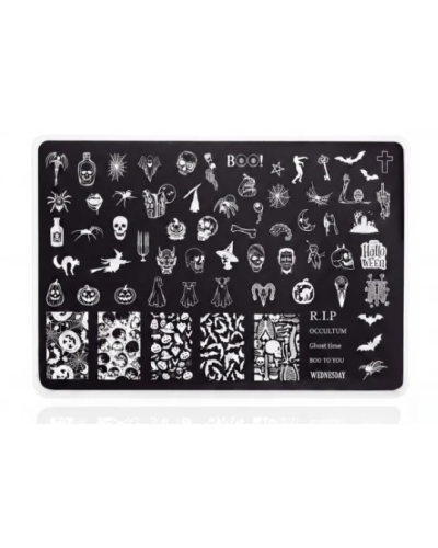 Placa Stamping Halloween 1