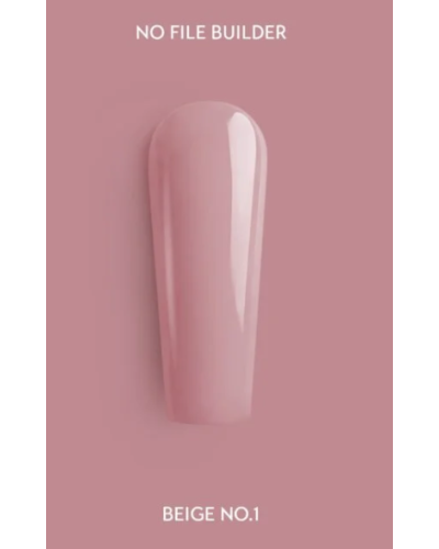 Beige no.1. No File Builder - gel sin limado - 50 G