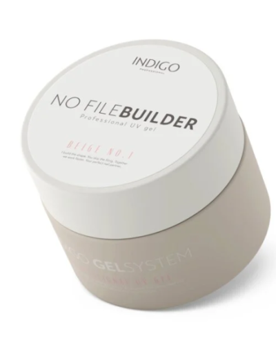 Beige no.1. No File Builder - gel sin limado - 50 G