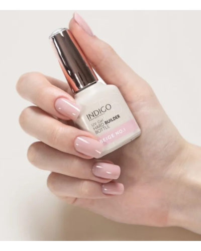 Gel En Botella Indigo  BeigeHard Builder Bottle Beige No.1 -  7 ML